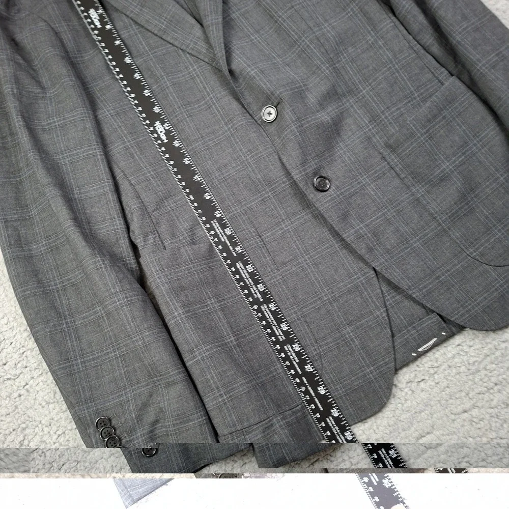 NEW Banana Republic Blazer 38R Slim Fit Gray Wool Blend Performance Unstructured